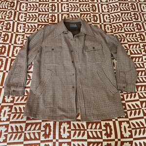 Pendleton Vintage Houndstooth 100% Wool Shirt